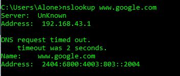 nslookup command use for hacking
