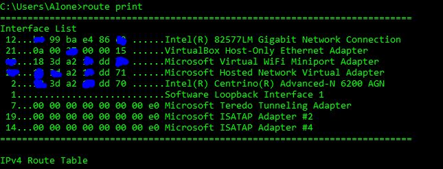 cmd route command