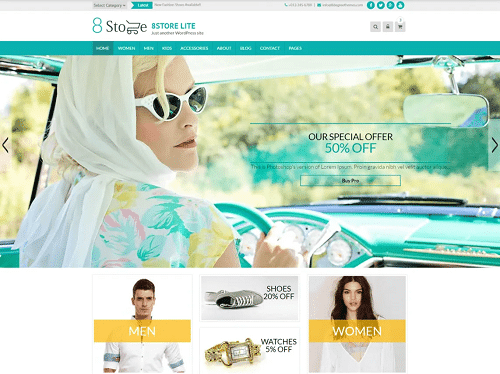 EightStore Lite WordPress Theme Free Download