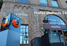 Mozilla Firefox Browser Keyboard Shortcuts Commands