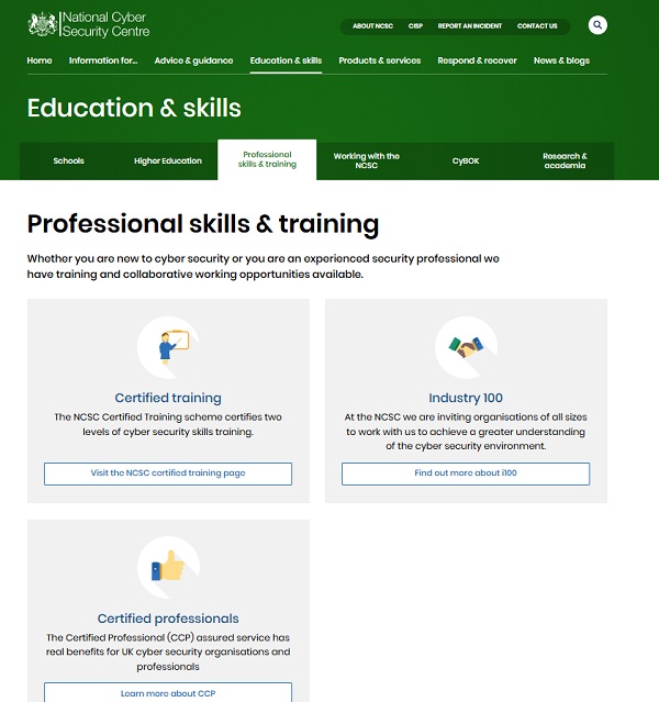 NCSC Explore Cyber Security Free Training