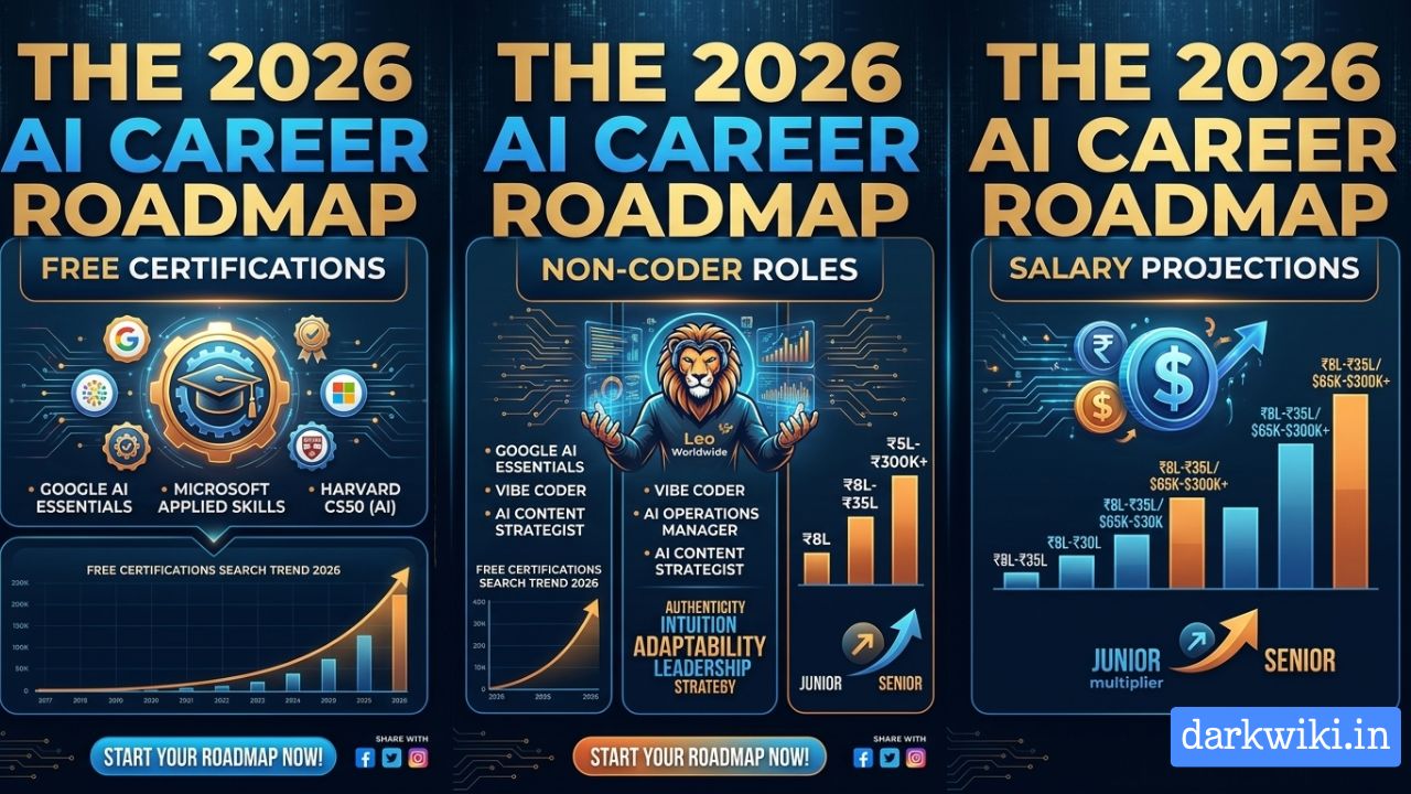 The 2026 AI Career Roadmap Free Certifications, Non-Coder Roles, and Salary Projections